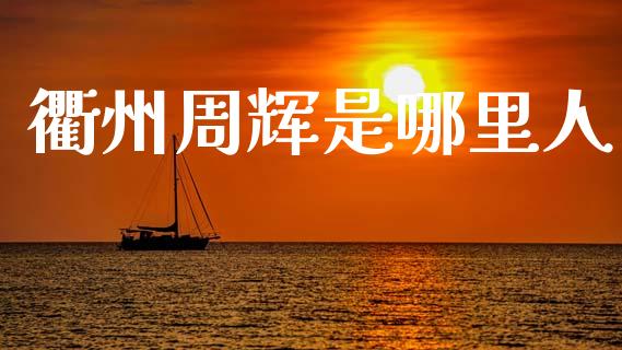 衢州周辉是哪里人_https://wap.sdyuehang.cn_产经新闻_第1张