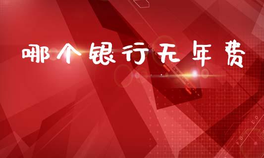 哪个银行无年费_https://wap.sdyuehang.cn_债券资讯_第1张