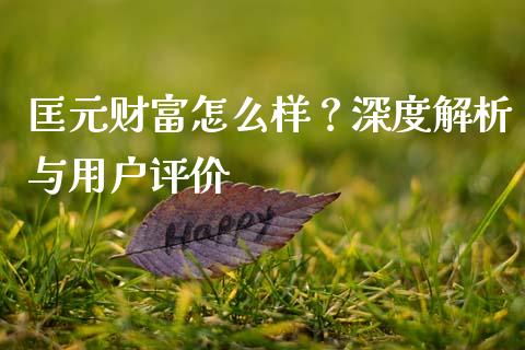 匡元财富怎么样？深度解析与用户评价_https://wap.sdyuehang.cn_新股申购_第1张