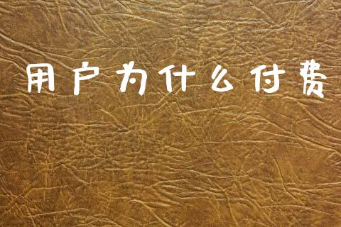 用户为什么付费_https://wap.sdyuehang.cn_新股申购_第1张