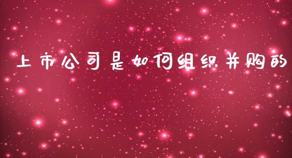 上市公司是如何组织并购的_https://wap.sdyuehang.cn_美股行情_第1张