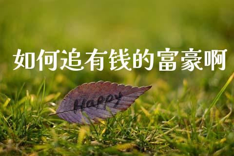 如何追有钱的富豪啊_https://wap.sdyuehang.cn_美股行情_第1张