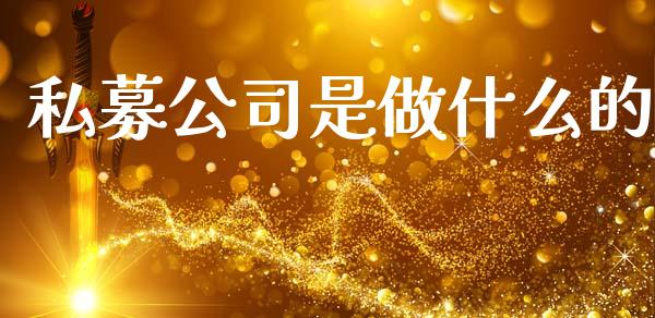 私募公司是做什么的_https://wap.sdyuehang.cn_新股申购_第1张
