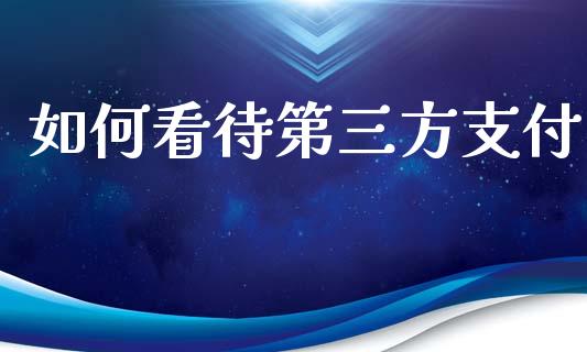 如何看待第三方支付_https://wap.sdyuehang.cn_产经新闻_第1张