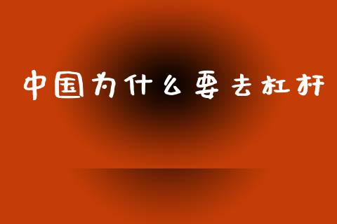 中国为什么要去杠杆_https://wap.sdyuehang.cn_新股申购_第1张