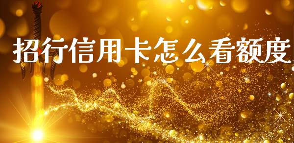 招行信用卡怎么看额度_https://wap.sdyuehang.cn_美股行情_第1张