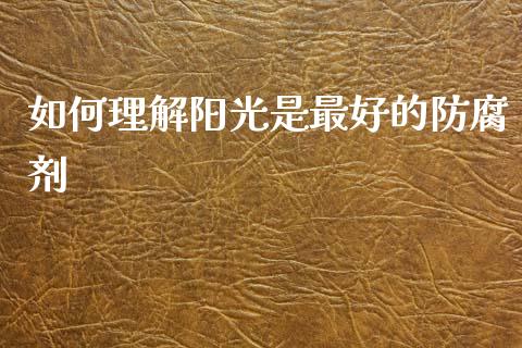 如何理解阳光是最好的防腐剂_https://wap.sdyuehang.cn_产经新闻_第1张