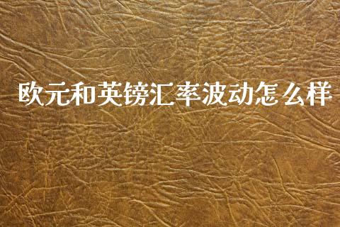 欧元和英镑汇率波动怎么样_https://wap.sdyuehang.cn_新股申购_第1张