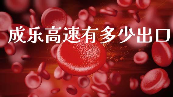成乐高速有多少出口_https://wap.sdyuehang.cn_债券资讯_第1张