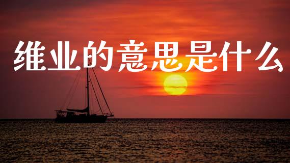 维业的意思是什么_https://wap.sdyuehang.cn_新股申购_第1张