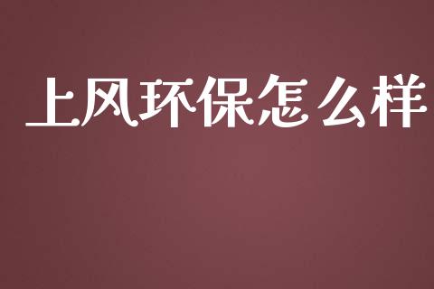 上风环保怎么样_https://wap.sdyuehang.cn_产经新闻_第1张