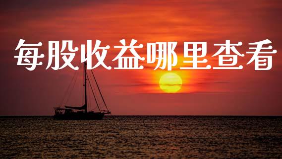 每股收益哪里查看_https://wap.sdyuehang.cn_债券资讯_第1张