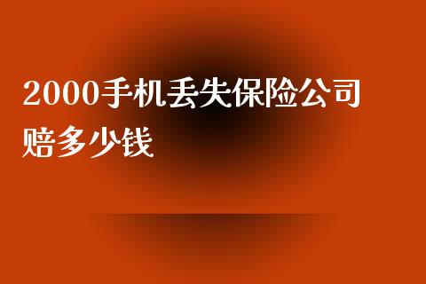2000手机丢失保险公司赔多少钱_https://wap.sdyuehang.cn_新股申购_第1张